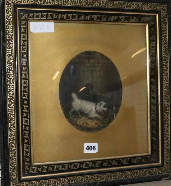 Amrfield, painting of terriers(-)